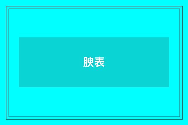 腴表
