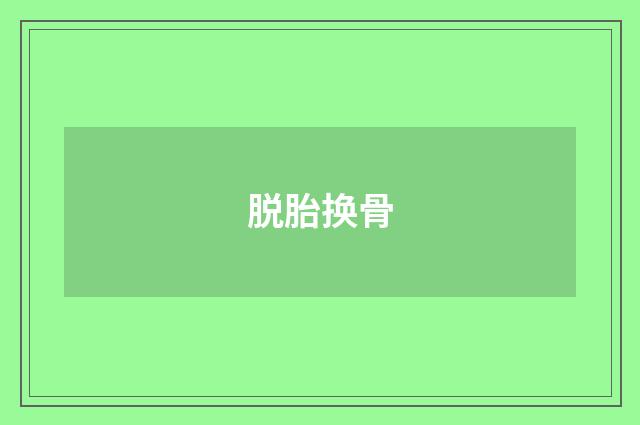 脱胎换骨
