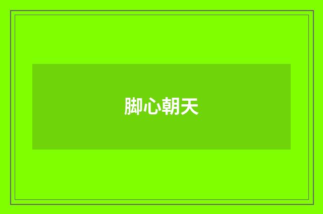 脚心朝天