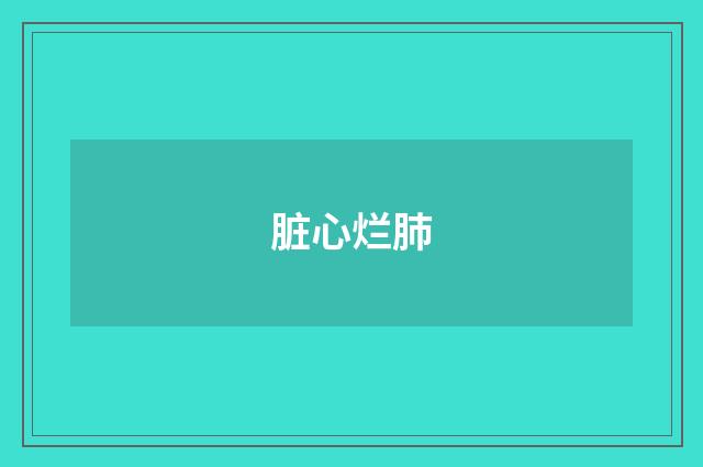 脏心烂肺
