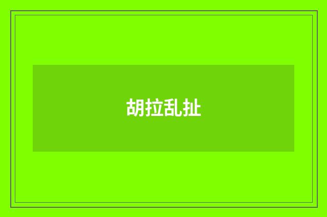 胡拉乱扯