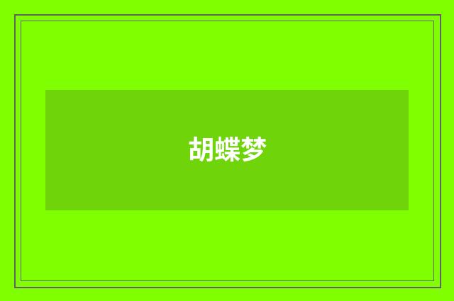 胡蝶梦