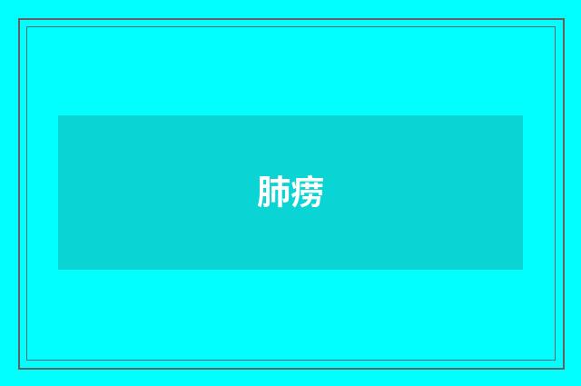 肺痨