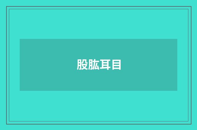 股肱耳目
