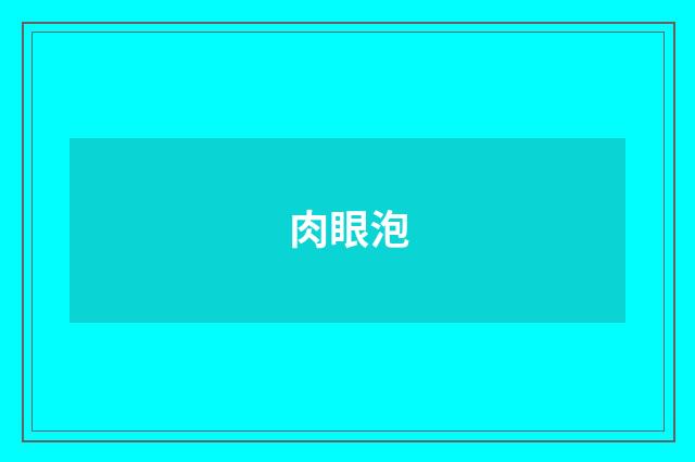 肉眼泡