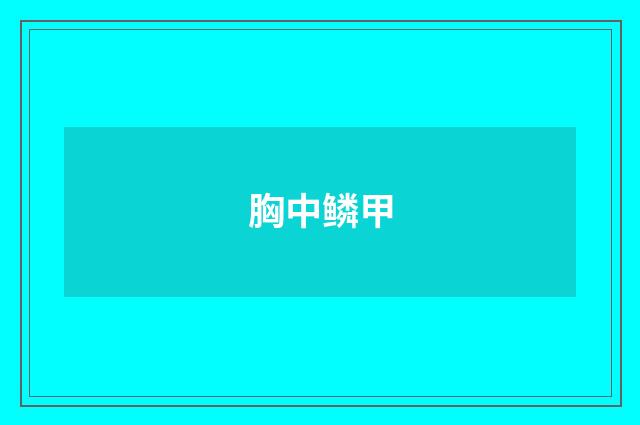 胸中鳞甲