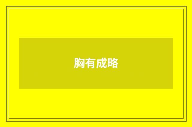 胸有成略