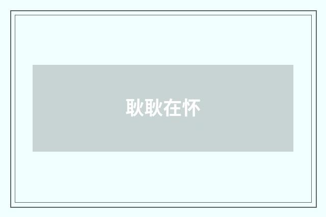 耿耿在怀