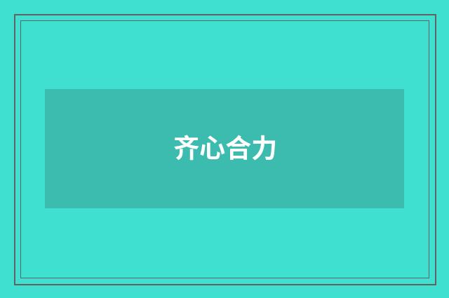 齐心合力