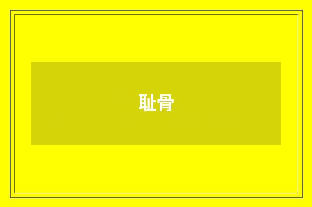 耻骨