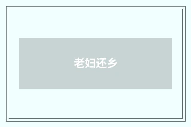 老妇还乡