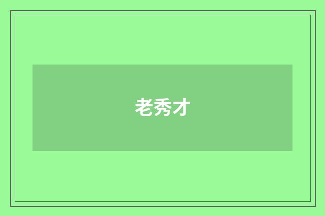 老秀才