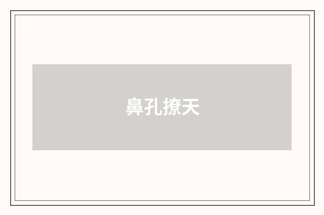 鼻孔撩天