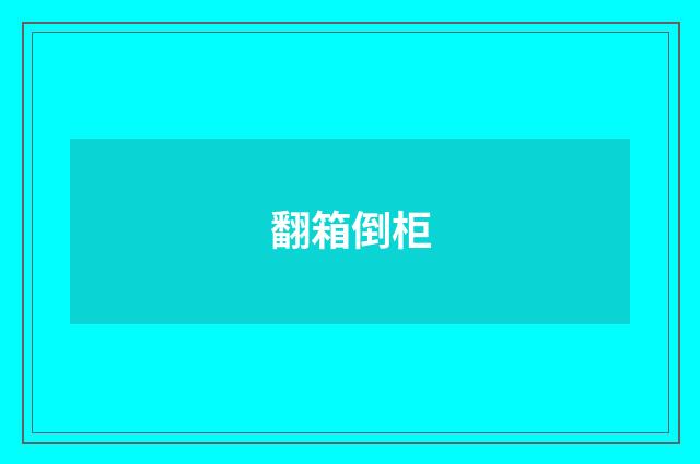翻箱倒柜