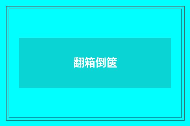 翻箱倒箧