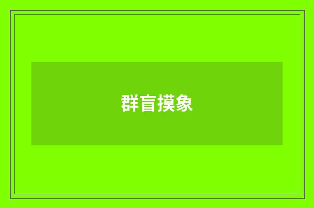 群盲摸象