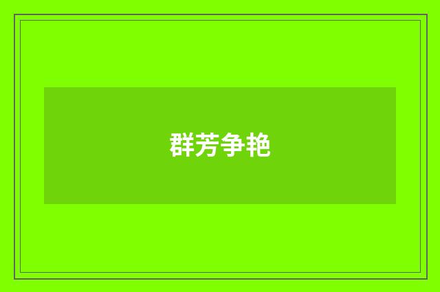 群芳争艳