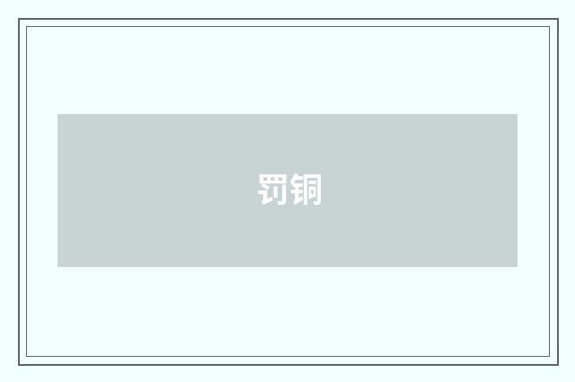 罚铜