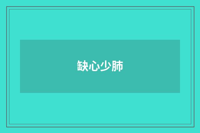缺心少肺