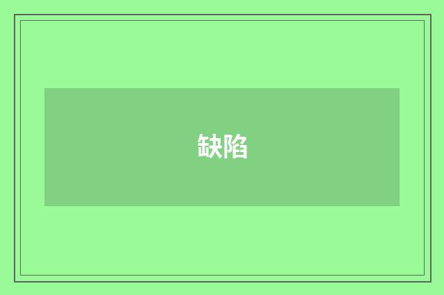 缺陷