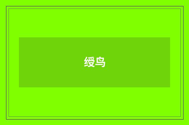 绶鸟