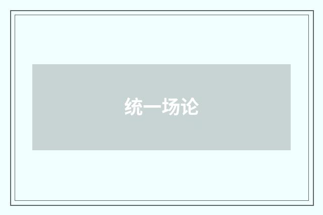 统一场论