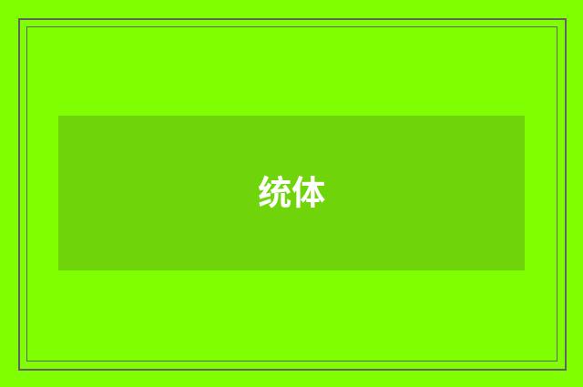 统体