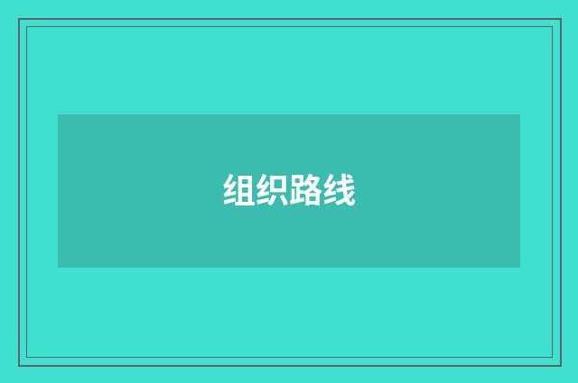 组织路线