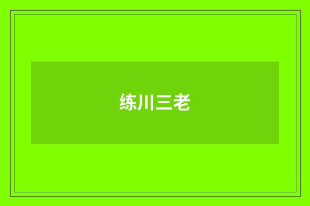 练川三老