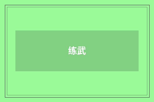 练武