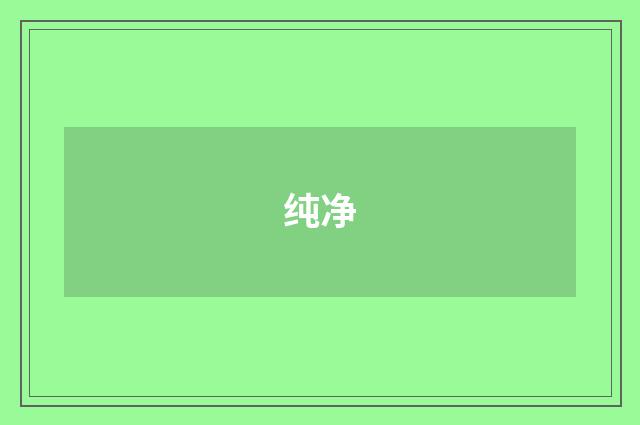 纯净