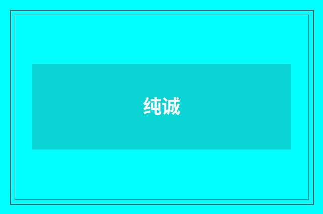 纯诚