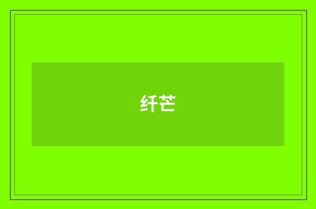 纤芒