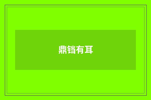 鼎铛有耳