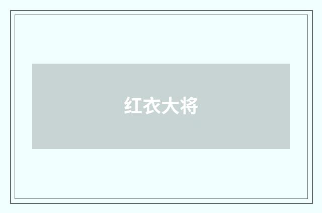 红衣大将