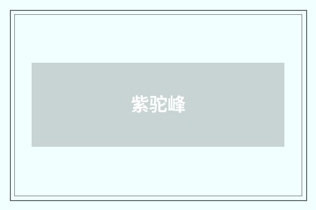 紫驼峰