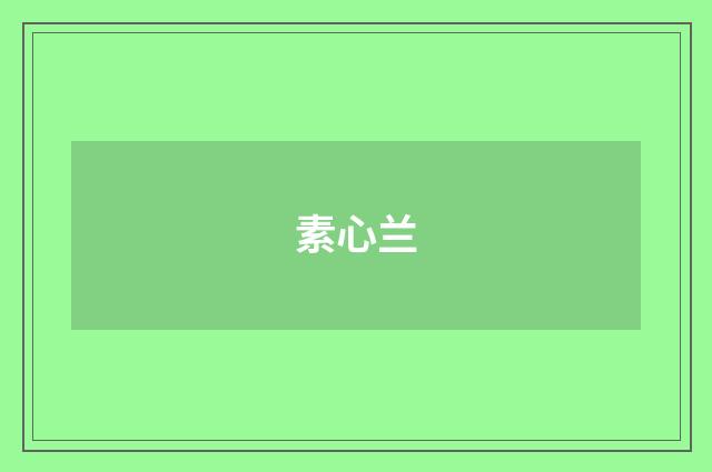 素心兰