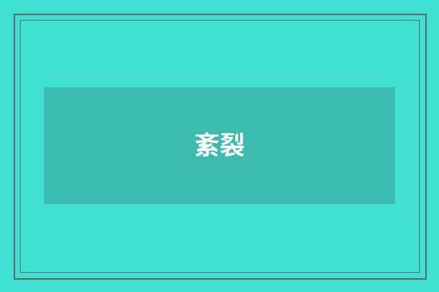 紊裂