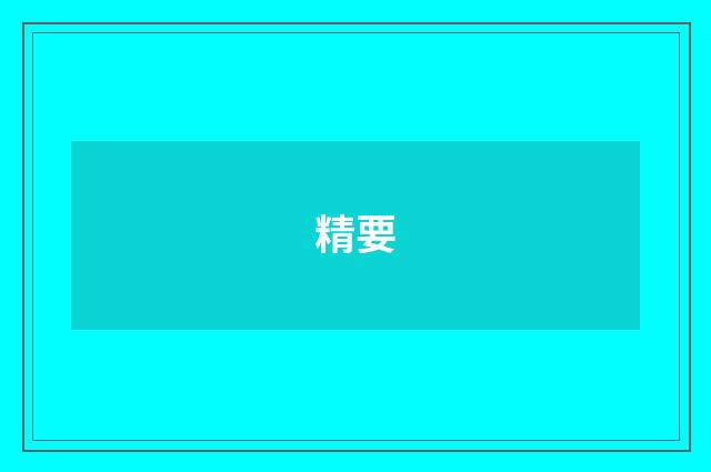 精要