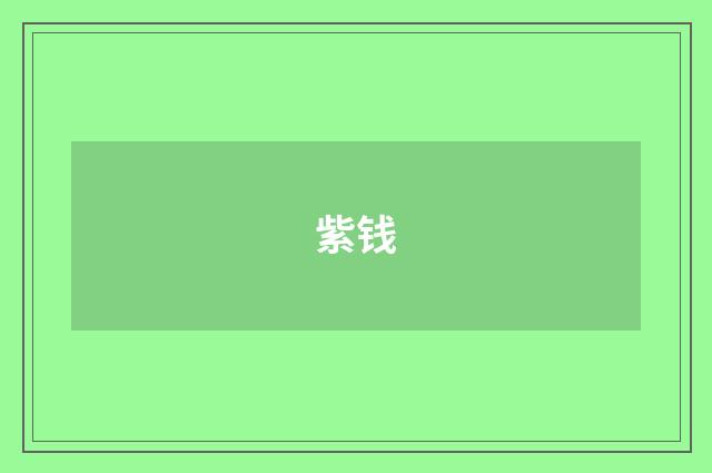 紫钱