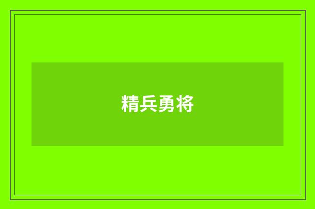 精兵勇将