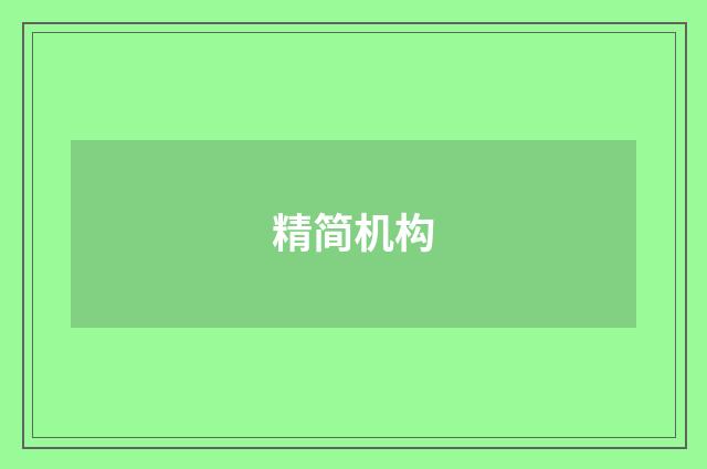 精简机构