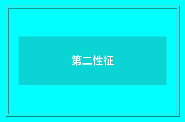 第二性征