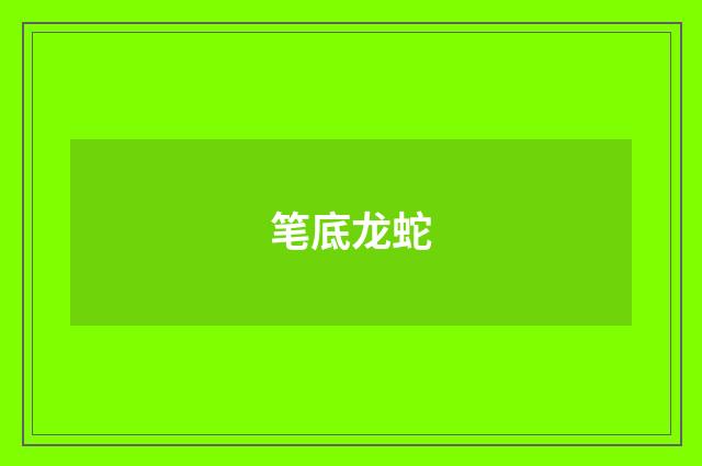 笔底龙蛇