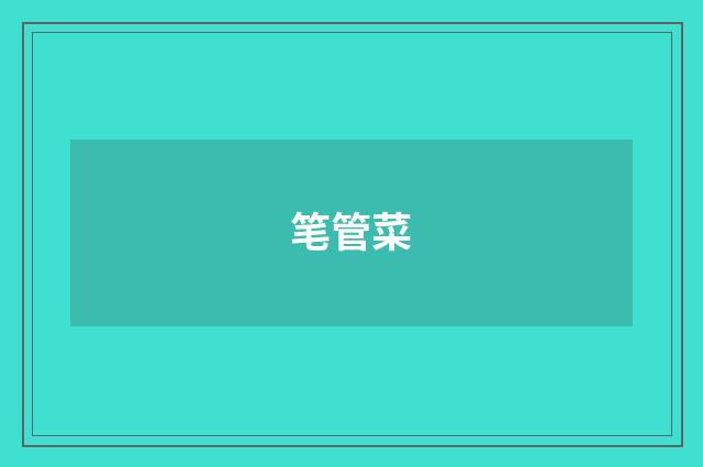 笔管菜