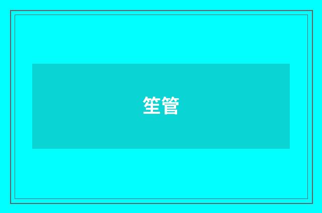 笙管