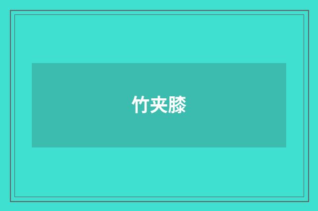 竹夹膝