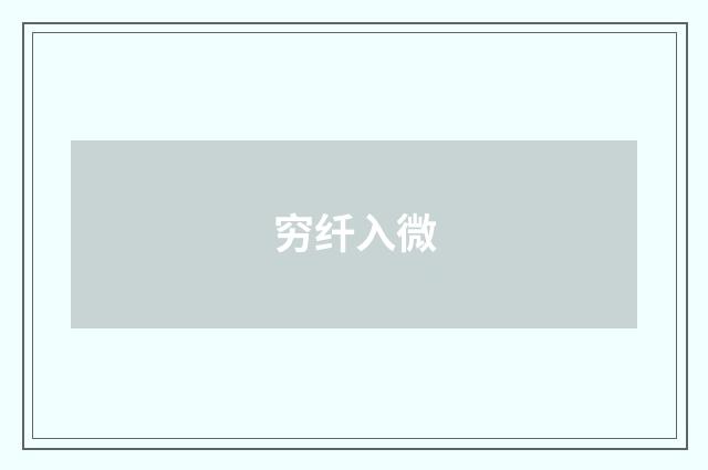 穷纤入微