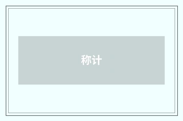称计
