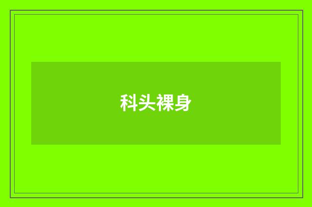 科头裸身